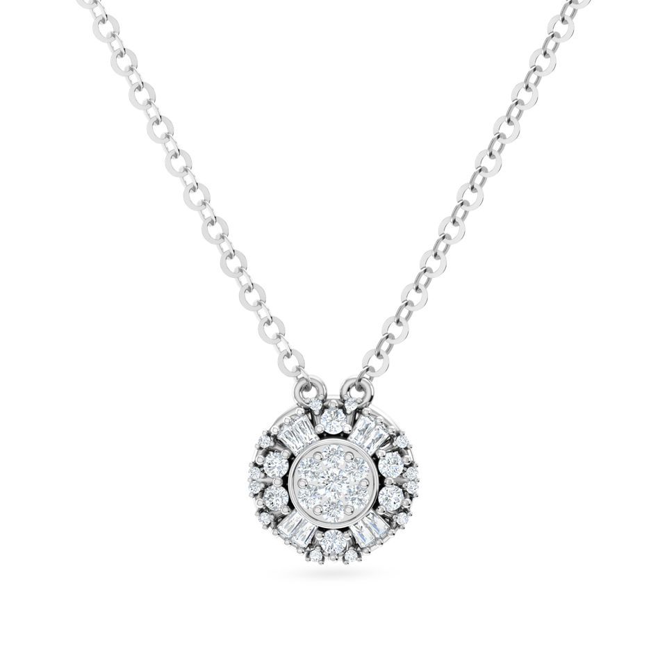 Circle Diamond Necklace In 18K Gold Circle Diamond Necklace In 18K Gold