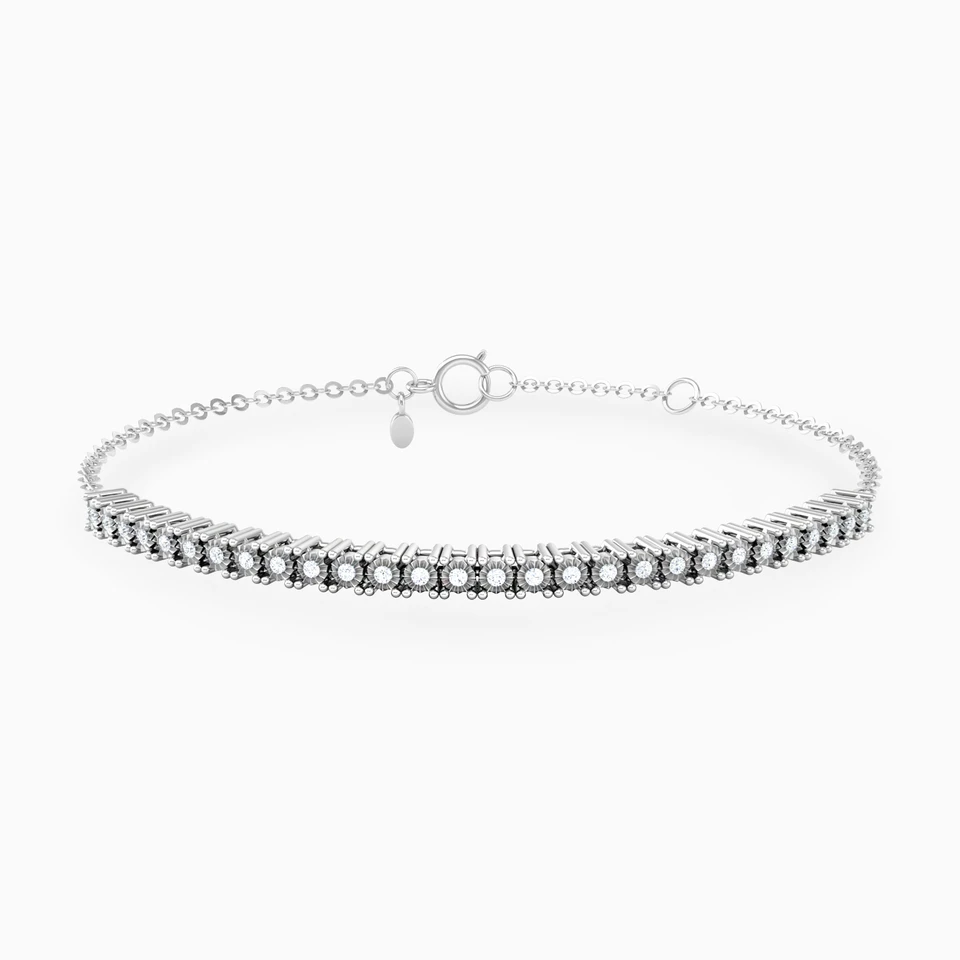 Prong Settings Diamond Chain Bracelet In 18K Gold Prong Settings Diamond Chain Bracelet In 18K Gold