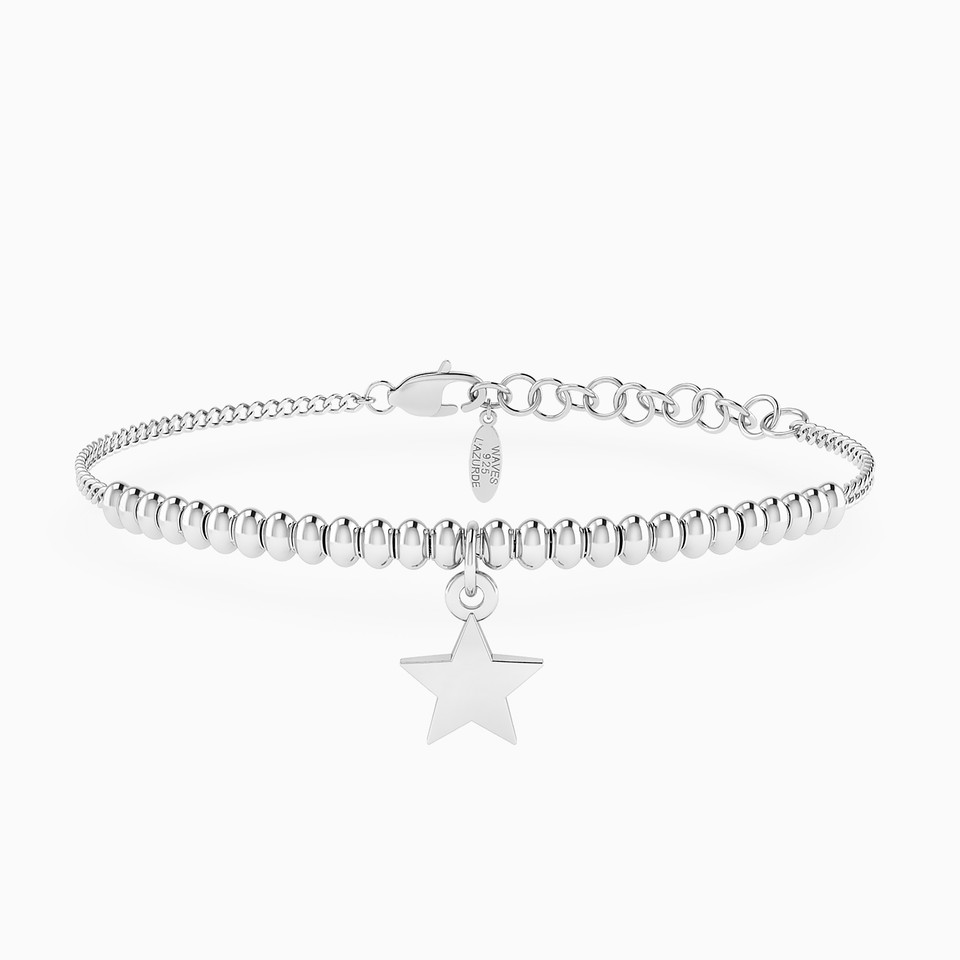 Star Chain Bracelet In Silver | L'azurde Egypt