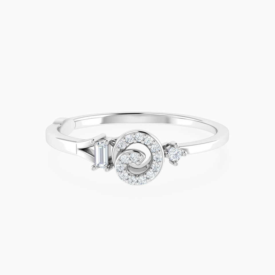 Swirl Diamond Ring In 18K Gold Swirl Diamond Ring In 18K Gold