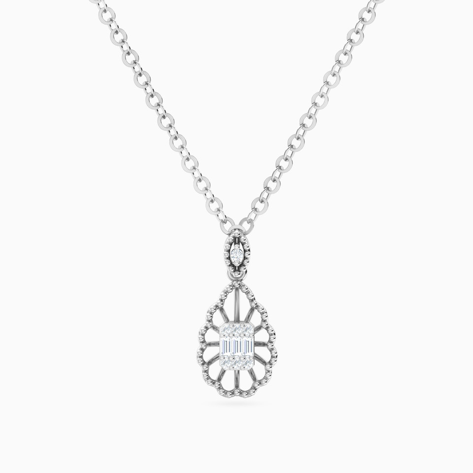 Pear Diamond Necklace in 18K Gold Pear Diamond Necklace in 18K Gold