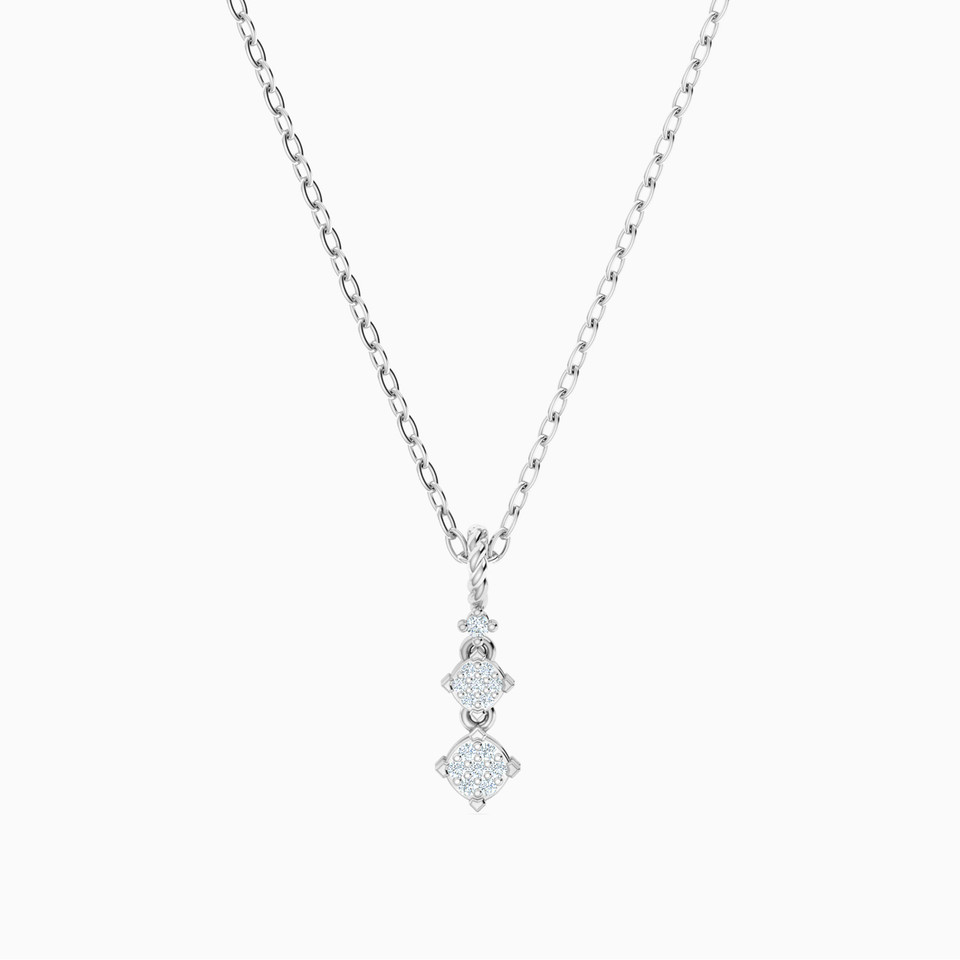 Square Diamond Necklace in 18K Gold Square Diamond Necklace in 18K Gold