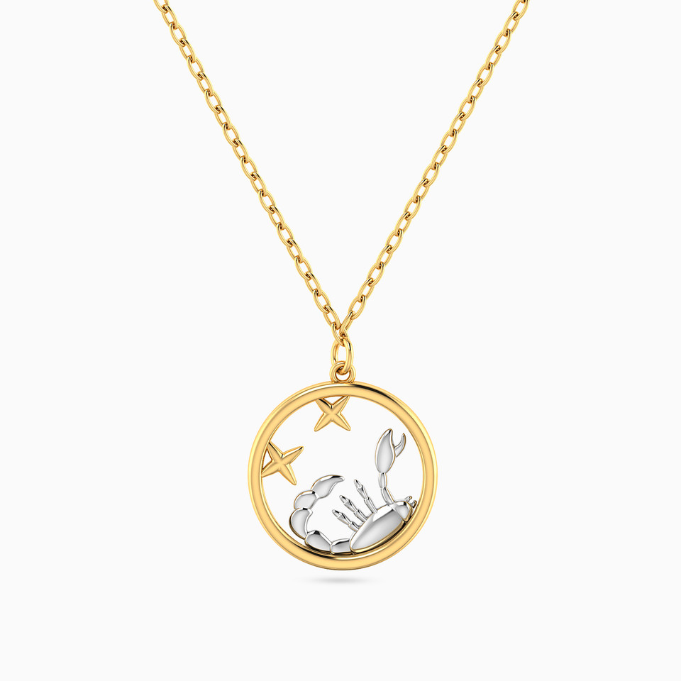 Scorpio Symbol Necklace In 14K Gold Scorpio Symbol Necklace In 14K Gold
