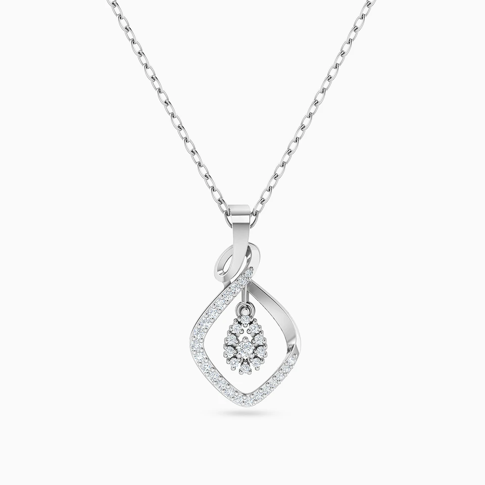 Hexagon Frame Diamond Necklace in 18K Gold Hexagon Frame Diamond Necklace in 18K Gold