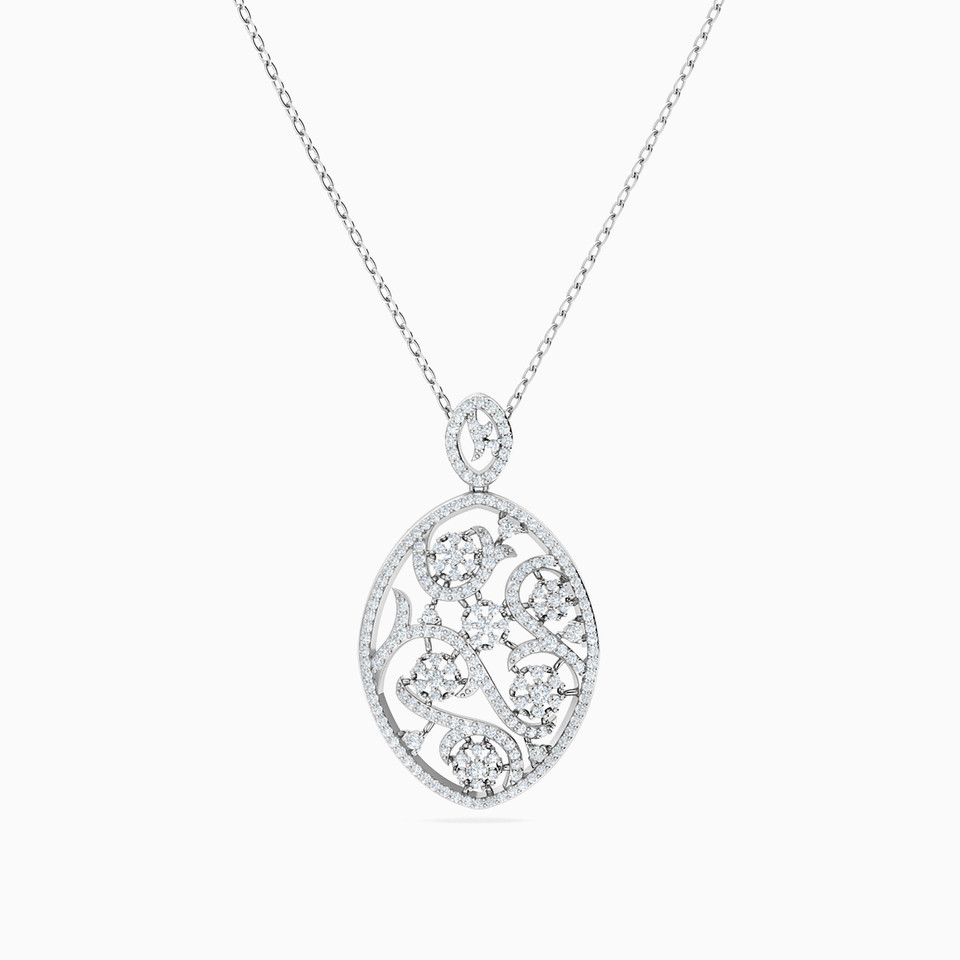 Oval Diamond Necklace in 18K Gold Oval Diamond Necklace in 18K Gold
