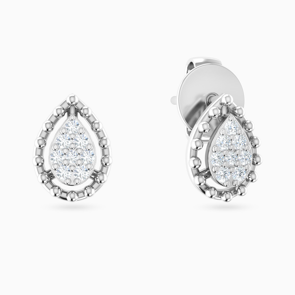 Pear Shaped Diamond Stud Earrings in 18K Gold Pear Shaped Diamond Stud Earrings in 18K Gold