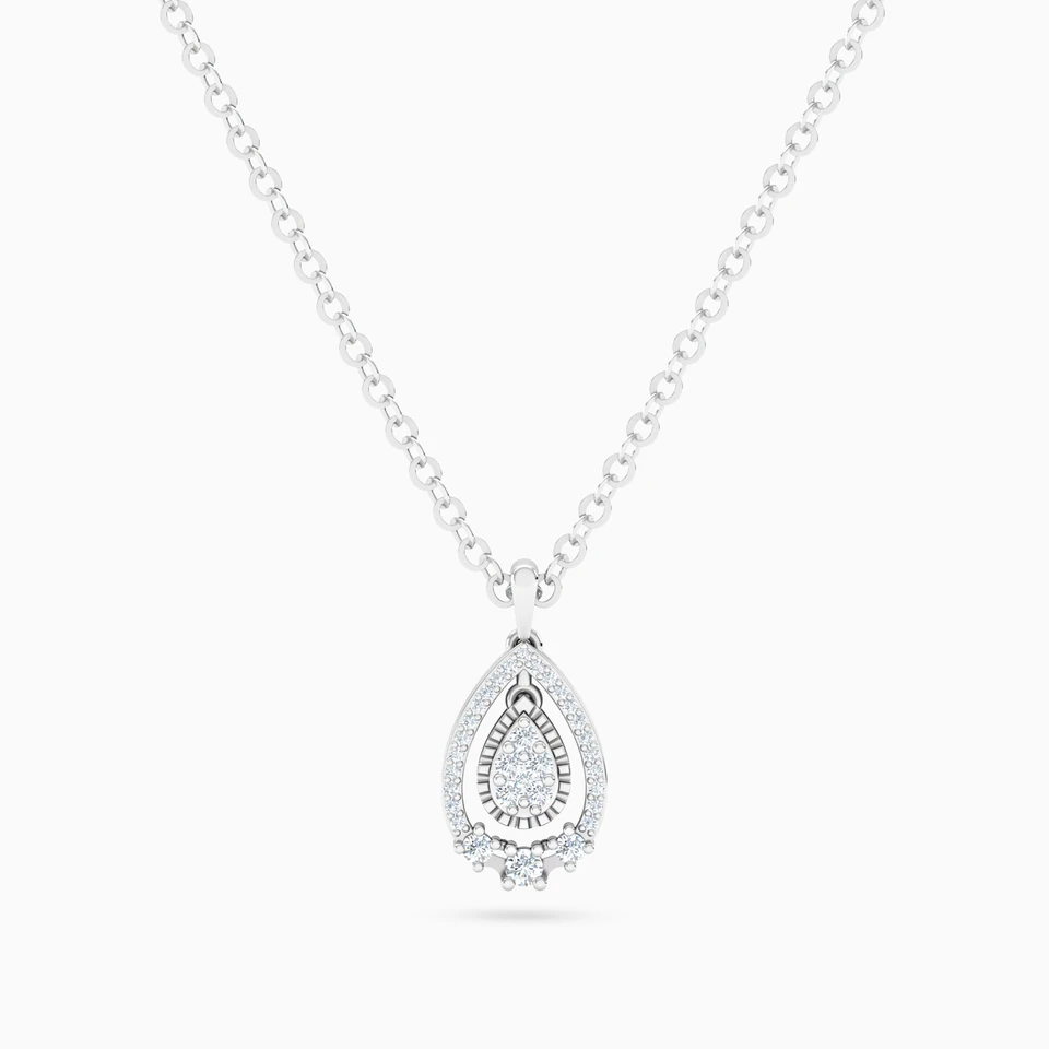 Double Drop Diamond Necklace in 18K Gold Double Drop Diamond Necklace in 18K Gold
