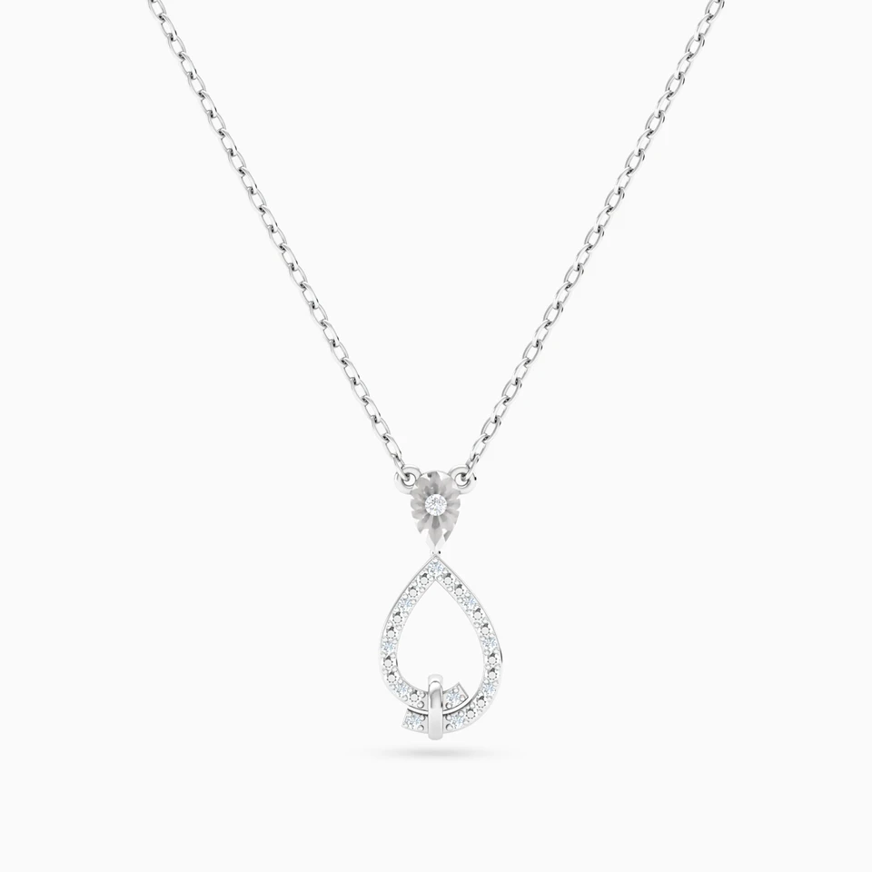 Teardrop Open Frame Diamond Necklace in 18K Gold Teardrop Open Frame Diamond Necklace in 18K Gold