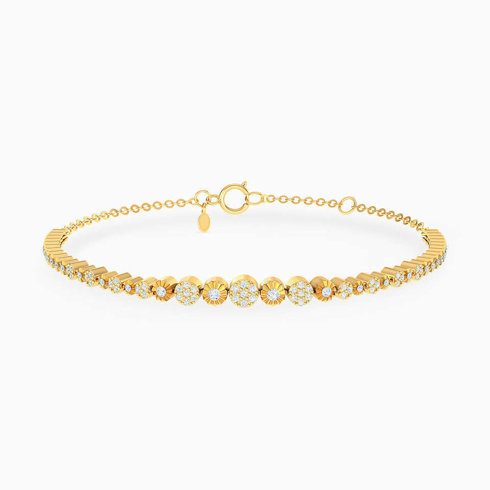 Floral Clusters Diamond Chain Bracelet in 14K Gold Floral Clusters Diamond Chain Bracelet in 14K Gold