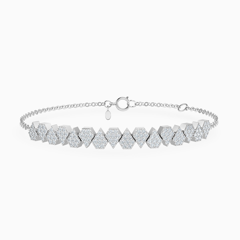 Jewel Motifs Diamond Chain Bracelet in 14K Gold Jewel Motifs Diamond Chain Bracelet in 14K Gold
