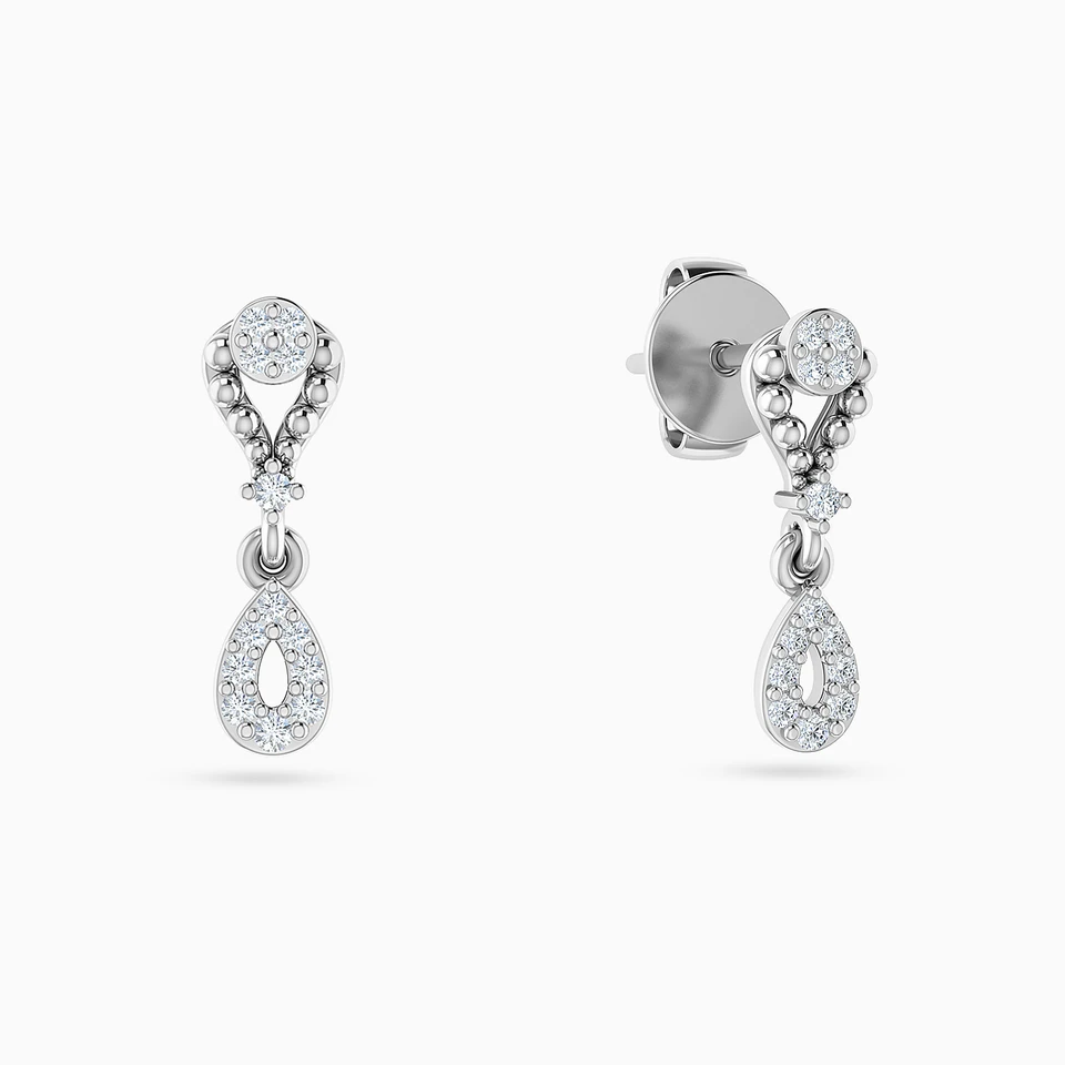 Open Teardrop Diamond Drop Earrings in 18K Gold Open Teardrop Diamond Drop Earrings in 18K Gold