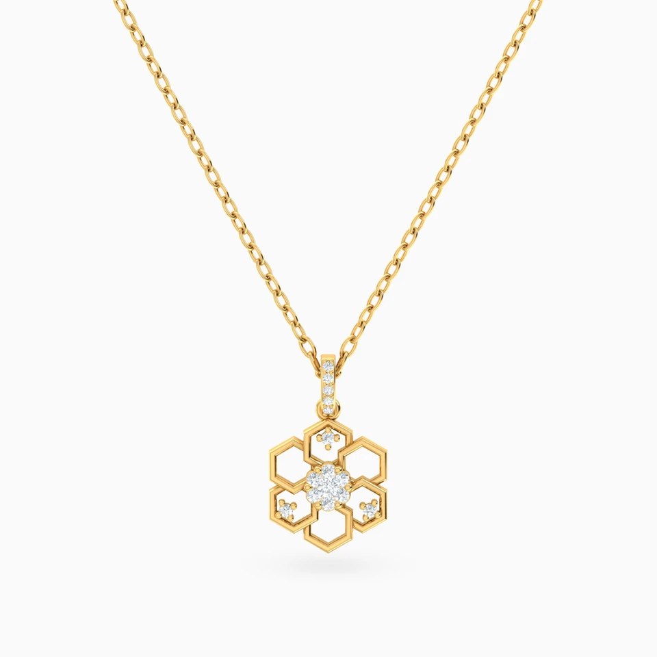 Flower Diamonds Necklace in 18K Gold Flower Diamonds Necklace in 18K Gold