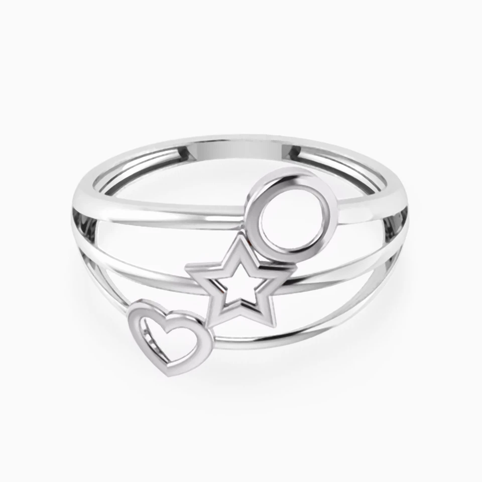 Multi-shaped Ring in 18K Gold Multi-shaped Ring in 18K Gold