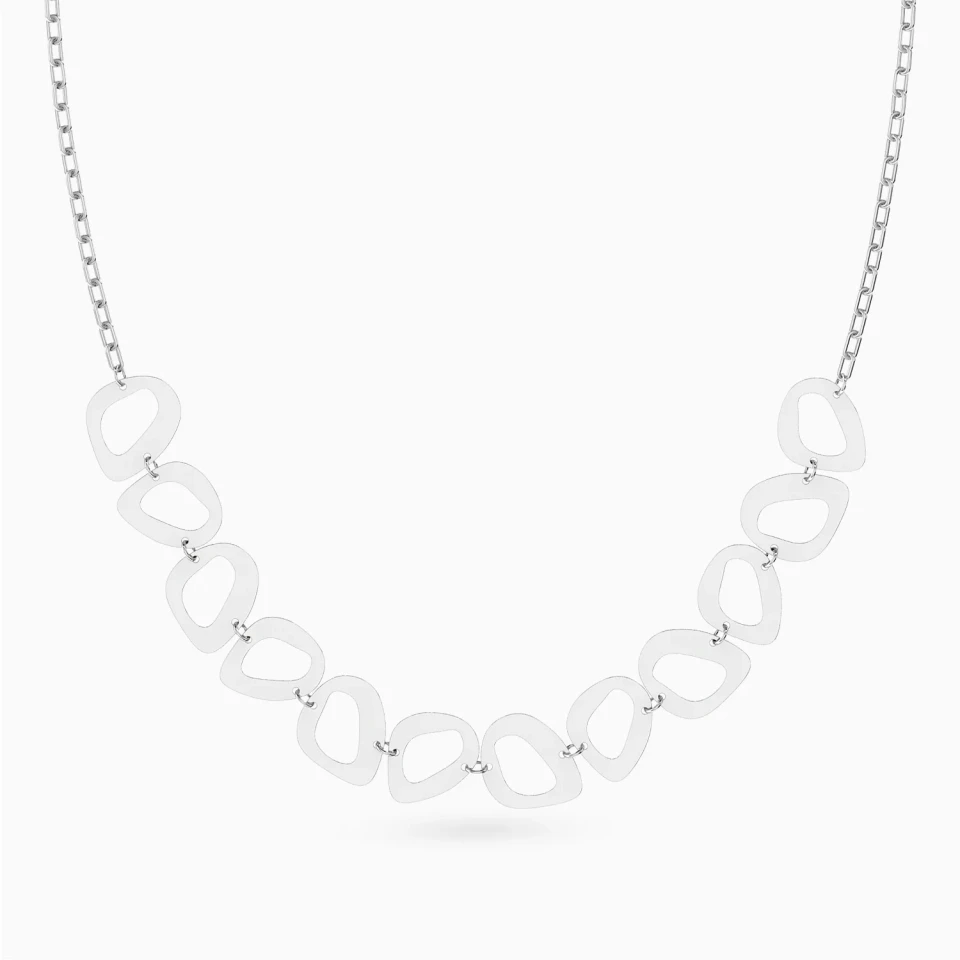 Abstract Loops Necklace in Silver Abstract Loops Necklace in Silver