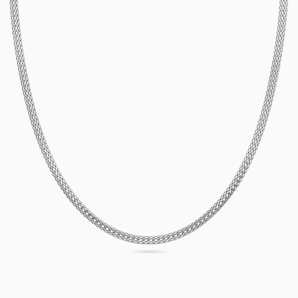 Textured Chain Necklace in Silver Textured Chain Necklace in Silver