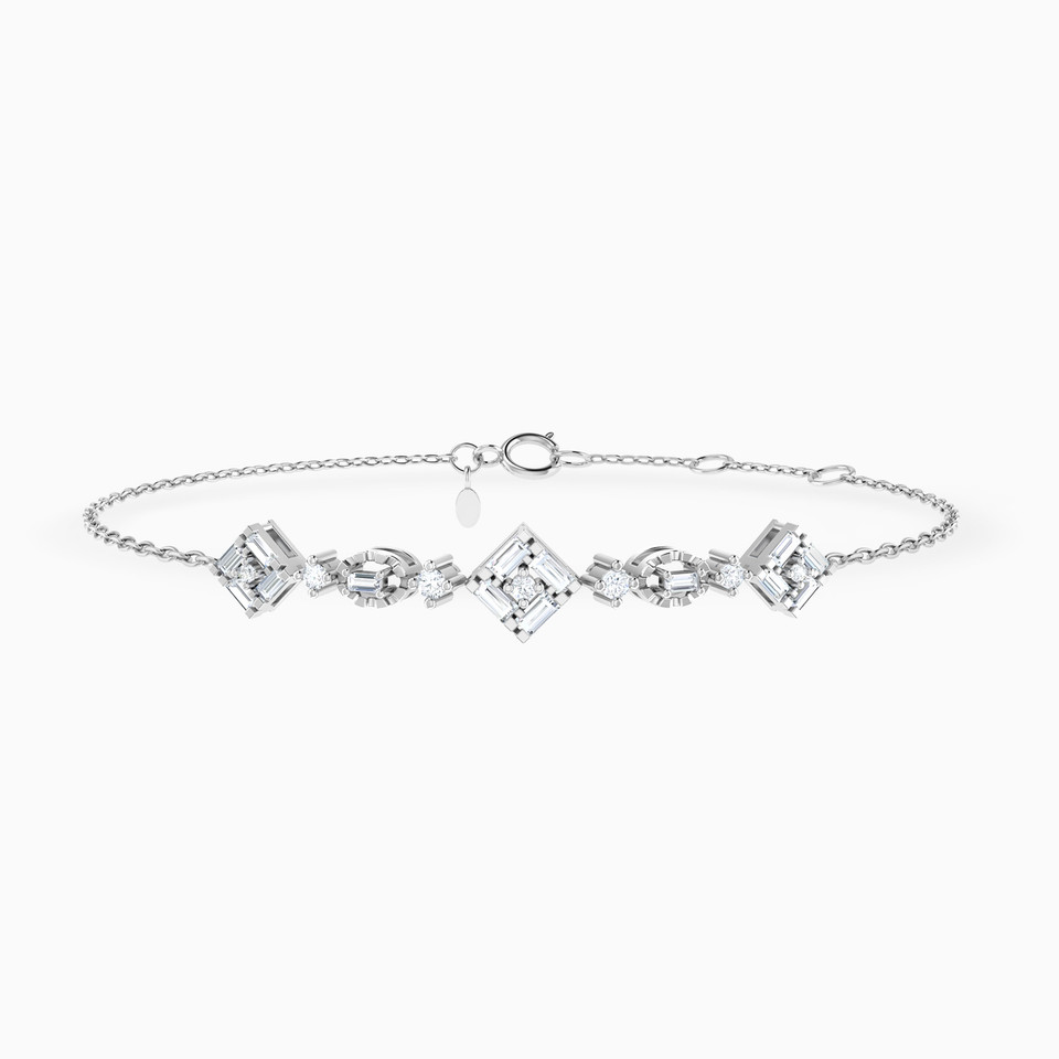 Multishaped Diamond Chain Bracelet in 18K Gold Multishaped Diamond Chain Bracelet in 18K Gold
