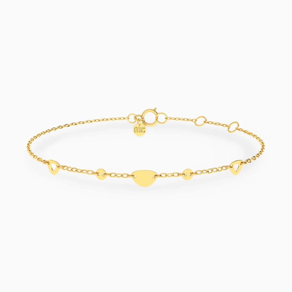 Rounded Triangular Links Chain Bracelet in 9K Gold Rounded Triangular Links Chain Bracelet in 9K Gold
