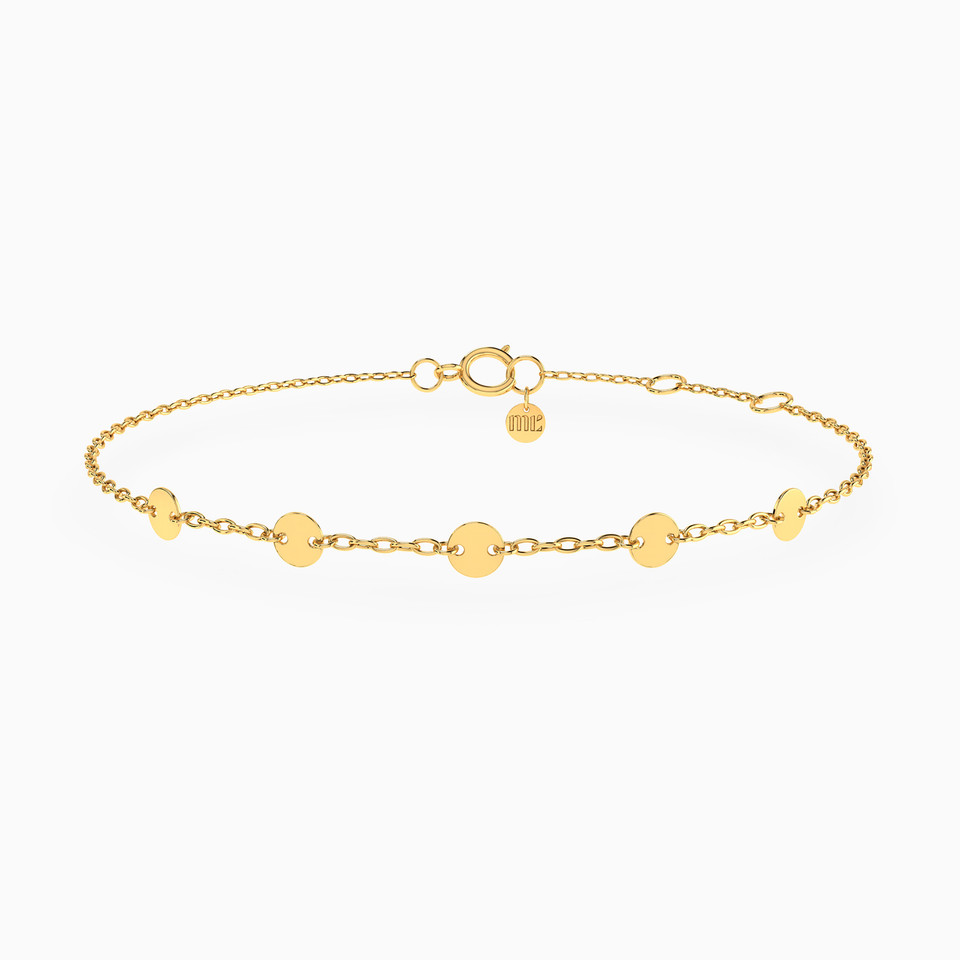 Small Round Discs Chain Bracelet in 18K Gold Small Round Discs Chain Bracelet in 18K Gold