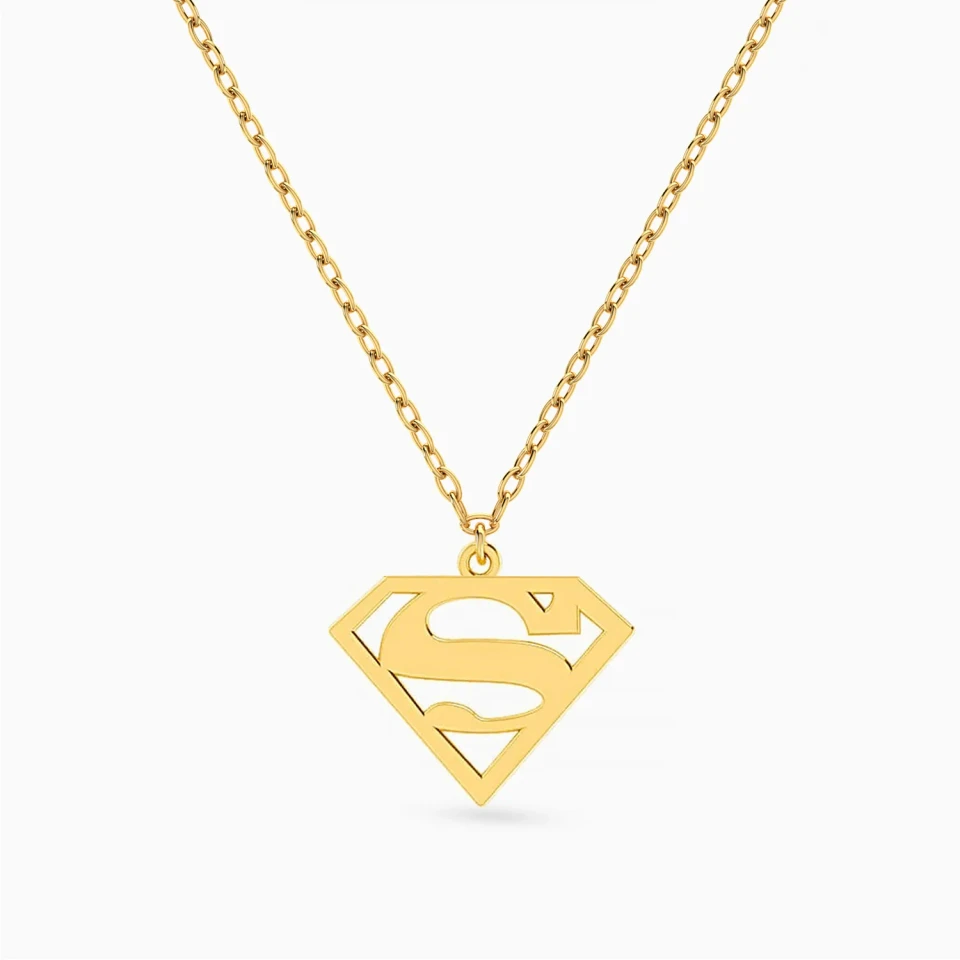 Superwoman Pendant Necklace in 9K Gold Superwoman Pendant Necklace in 9K Gold