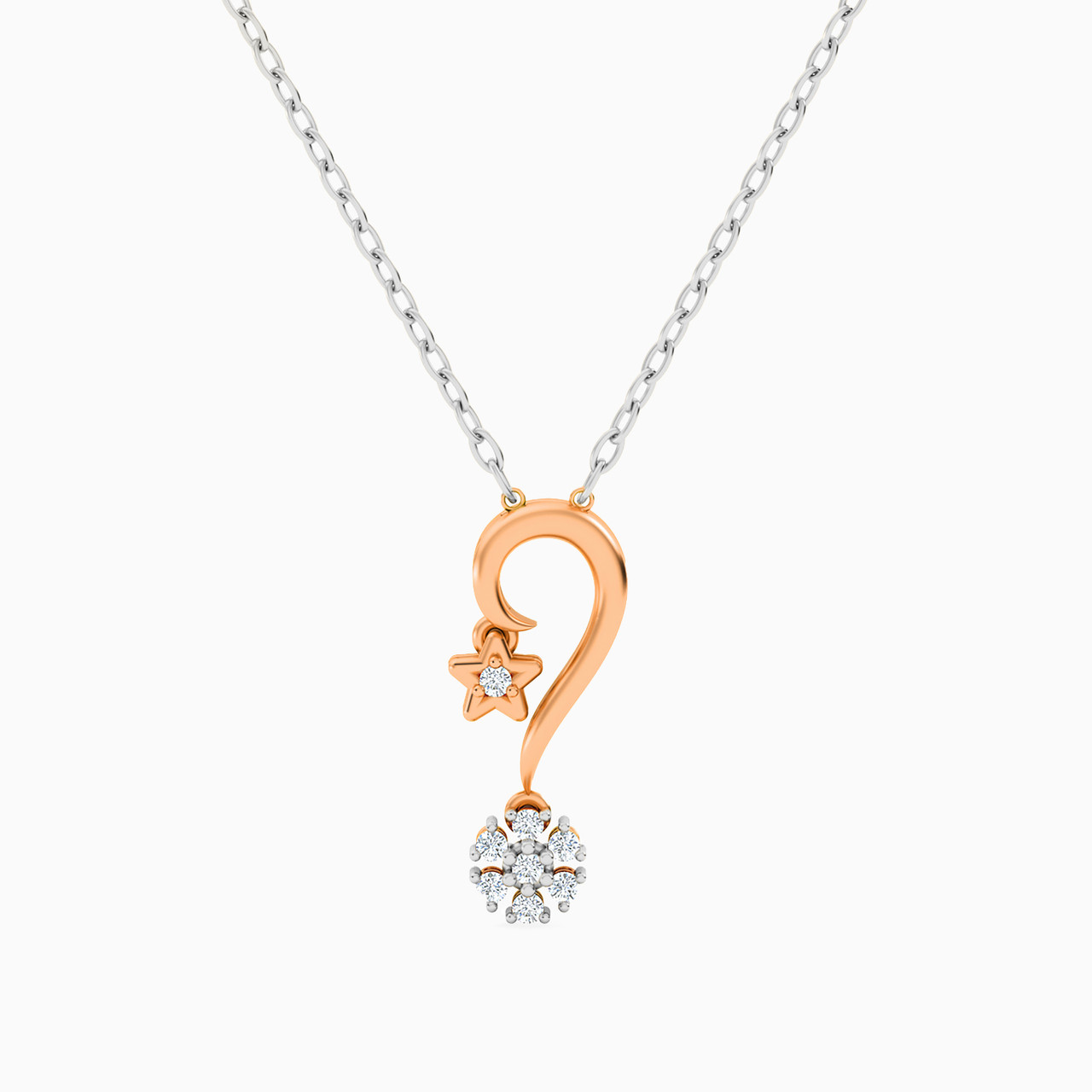 18K Gold Diamond Pendant Necklace