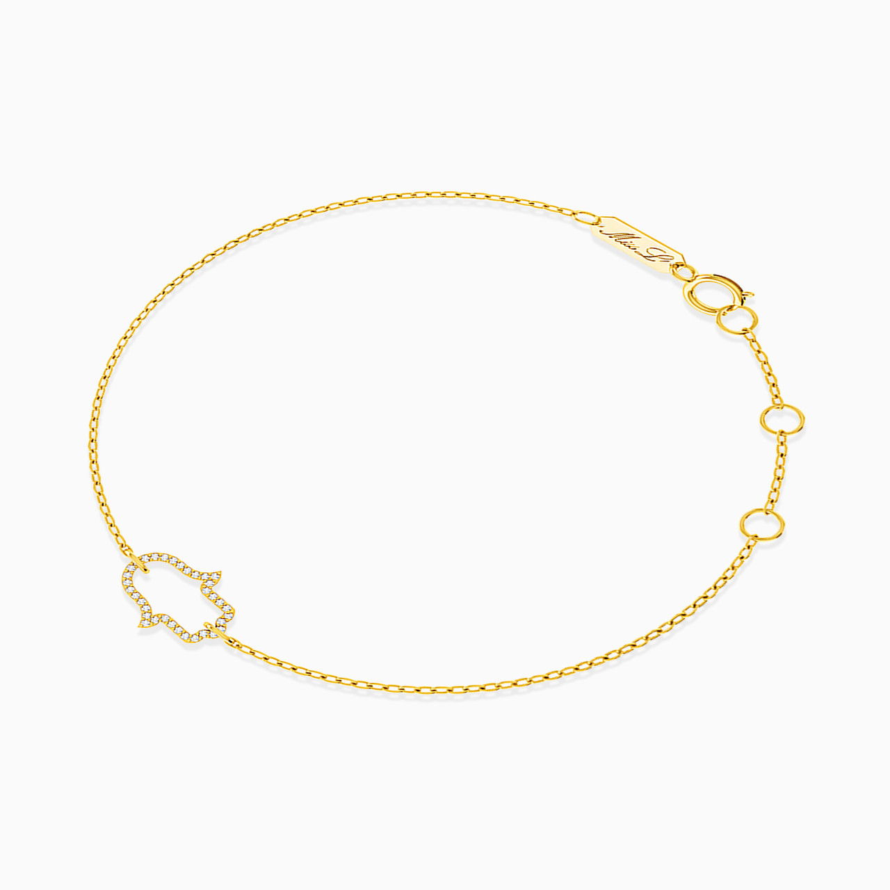 18K Gold Diamond Chain Bracelet