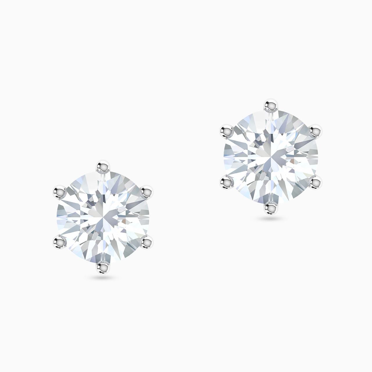 18K Gold Cubic Zirconia Stud Earrings