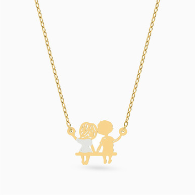 Couple Necklace in 18K Gold - 21046140014