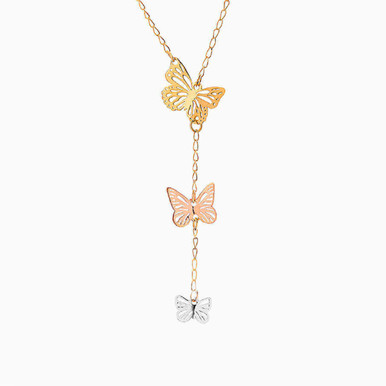 Butterfly Chain Necklace in 18K Gold - 21046140226