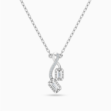 Ribbon Diamond Necklace in 18K Gold - 144500302201451