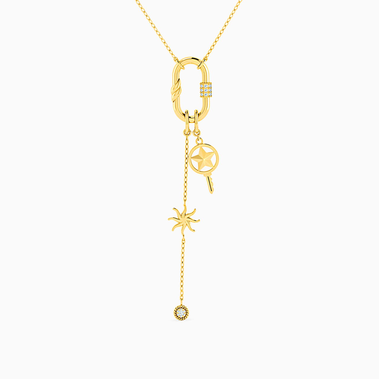 18K Gold Diamond Pendant Necklace