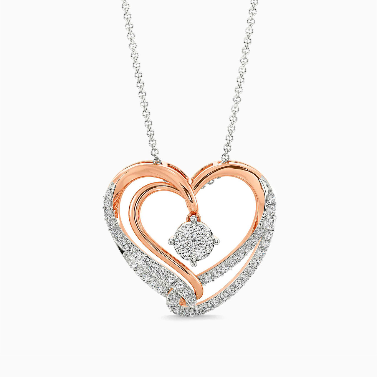 18K Gold Diamond Pendant Necklace