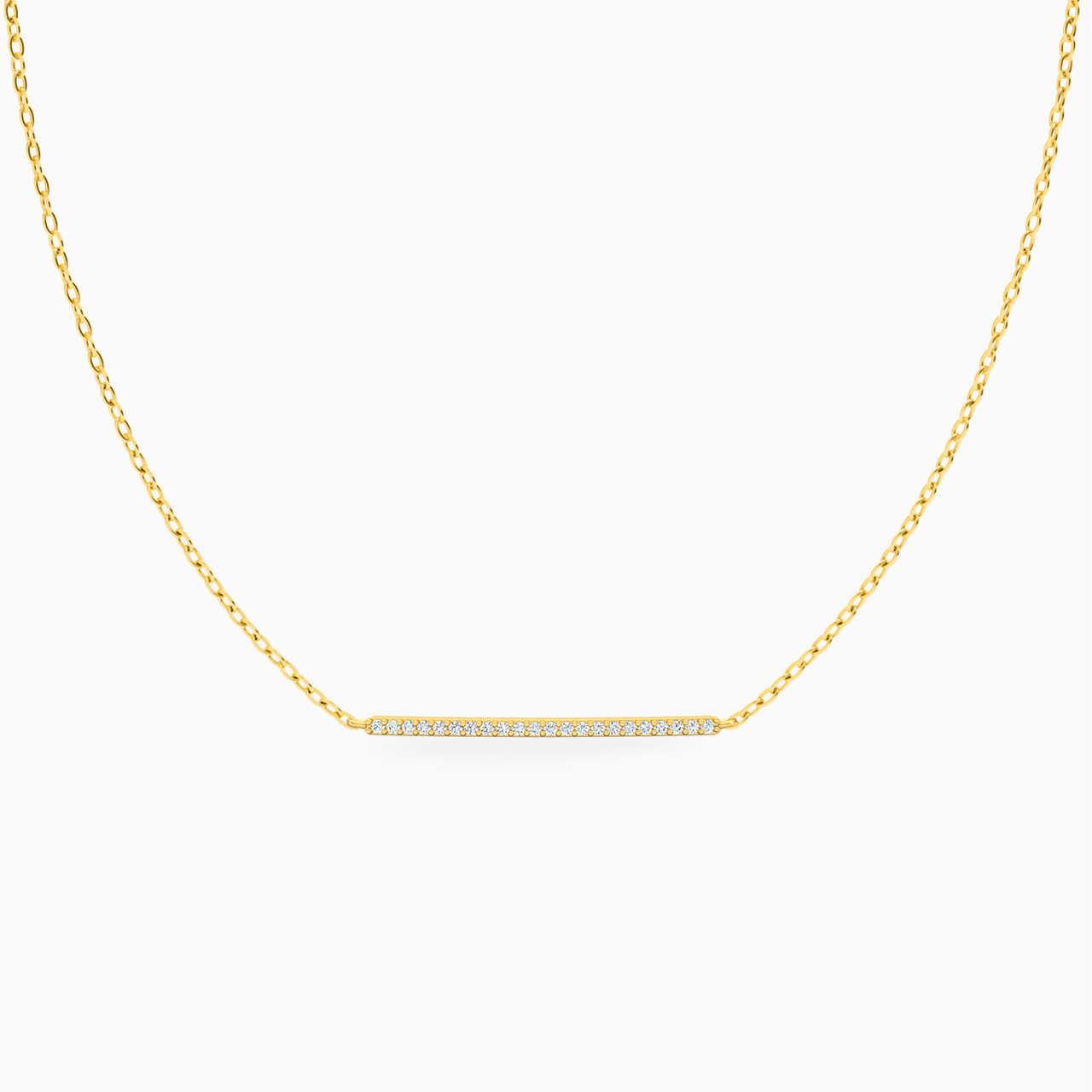 Slim Diamonds Chain Necklace in 18K Gold