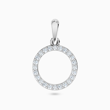 Circle Diamond Pendant in 18K Gold - 144400300291001