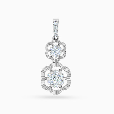 Flower Diamond Pendant in 18K Gold - 144400300081001