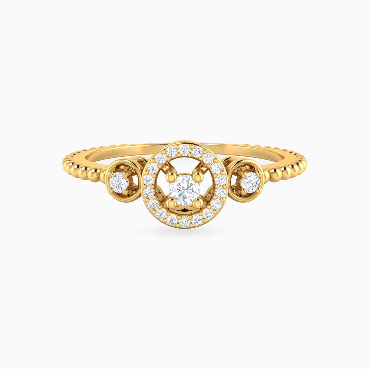 18K Gold Diamond Statement Ring