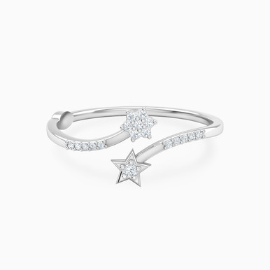 Star Diamond Open Ring in 18K Gold - 144100306651151