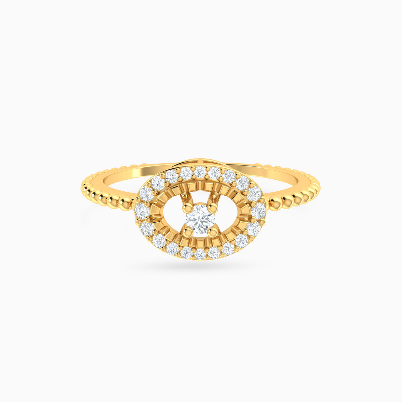 18K Gold Diamond Statement Ring