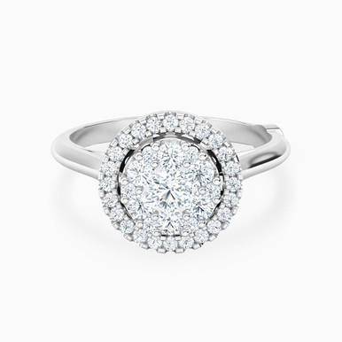 Circle Diamond Ring in 18K Gold - 144100306981151