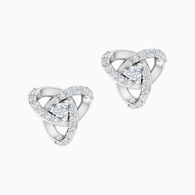 Flower Diamond Stud Earrings in 18K Gold - HS20-405
