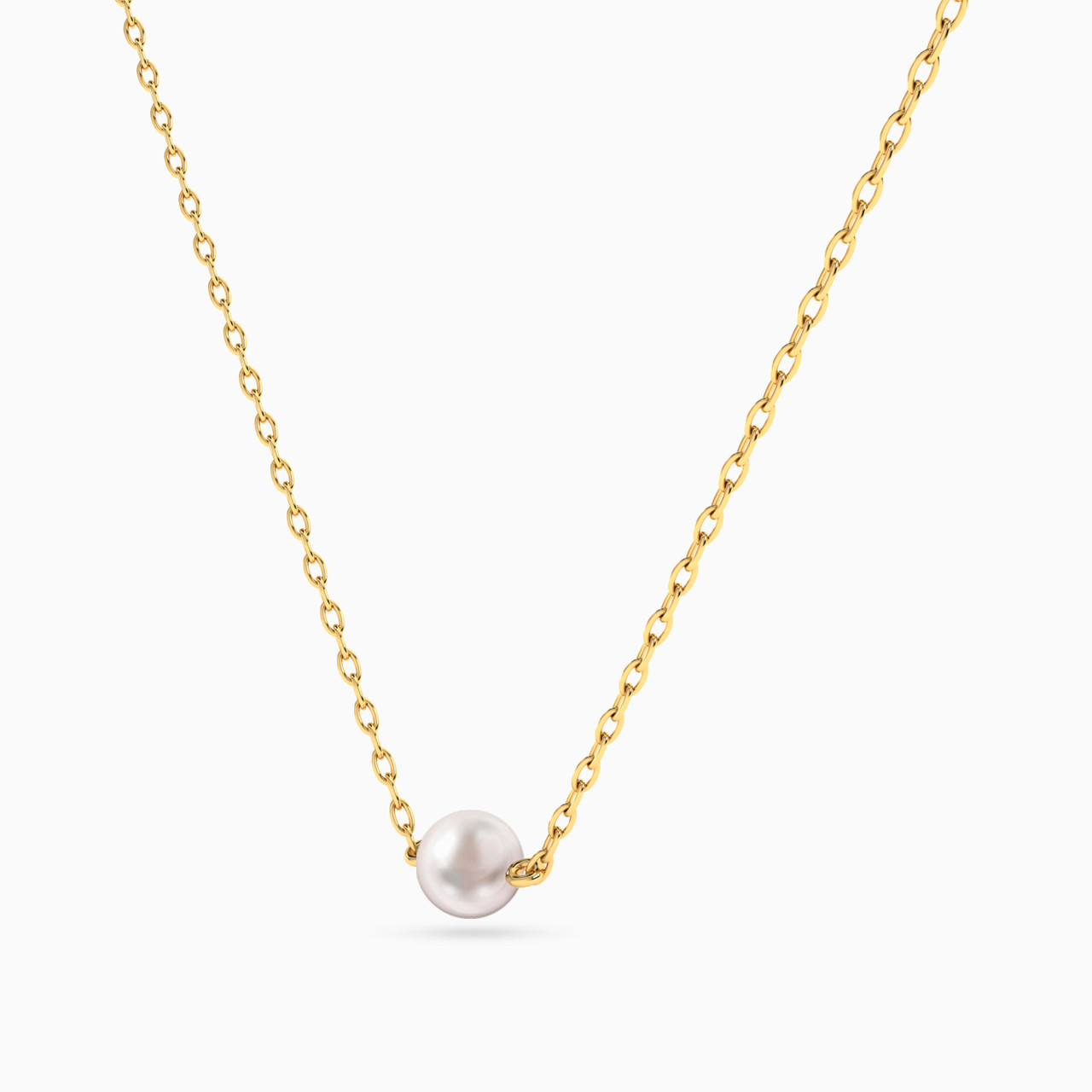 14K Gold Pearls Pendant Necklace