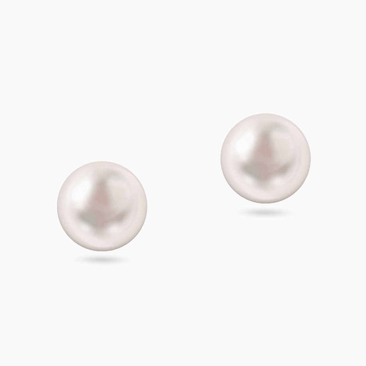 14K Gold Pearls Stud Earrings