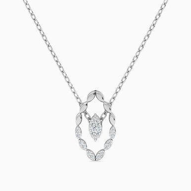 Marquise Diamond Necklace in 18K Gold - PN40-407