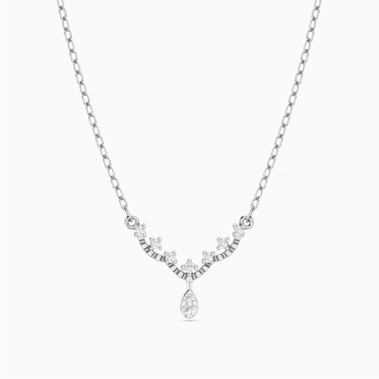 18K Gold Diamond Pendant Necklace