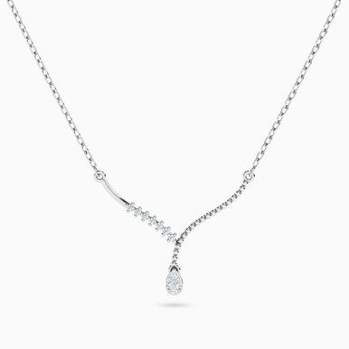 Pear Diamond Necklace in 18K Gold - 144500303571451
