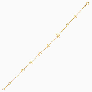 Celestial Chain Bracelet in 18K Gold - BL30-258