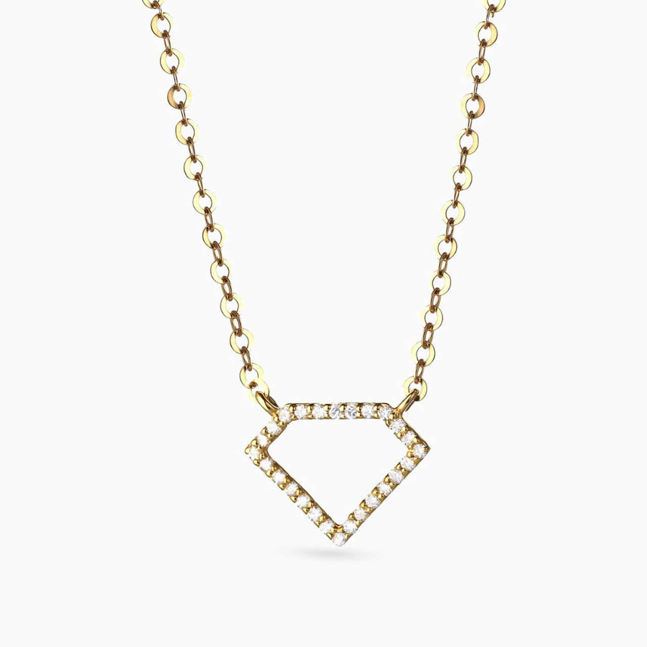 18K Gold Diamond Pendant Necklace