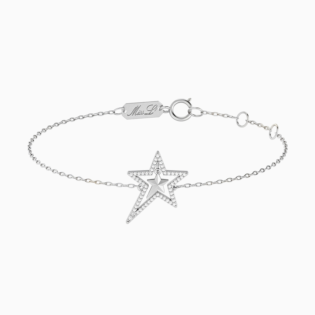 Star Diamonds Chain Bracelet in 18K Gold