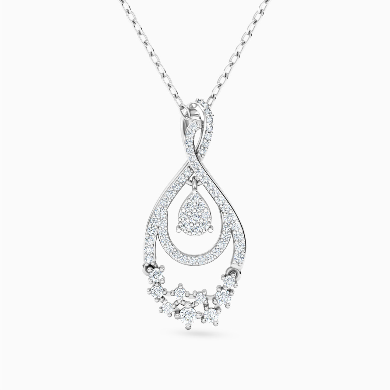 18K Gold Diamond Pendant Necklace