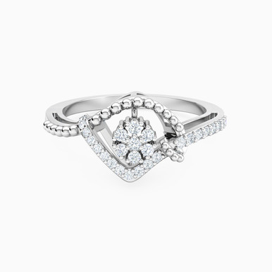Flower Diamond Ring in 18K Gold - RG10-1186