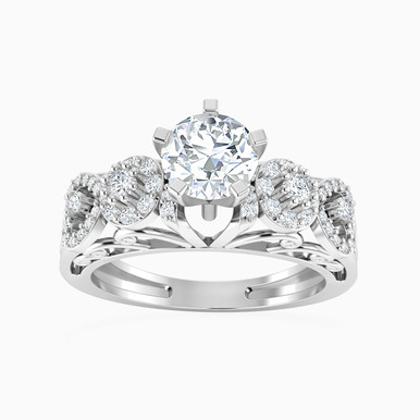 Circle Diamond Ring in 18K Gold - TW10-967